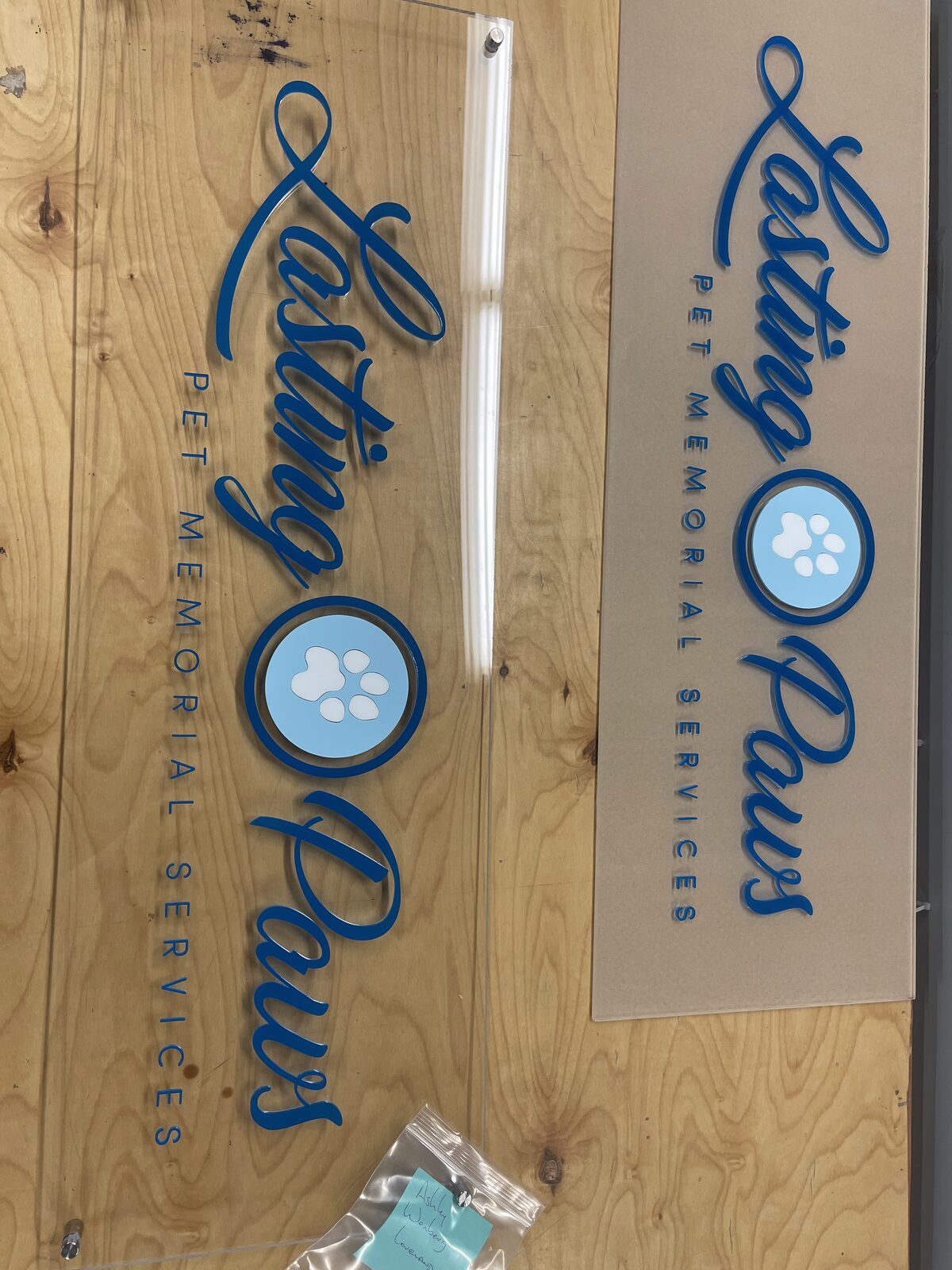 Acrylic signs set