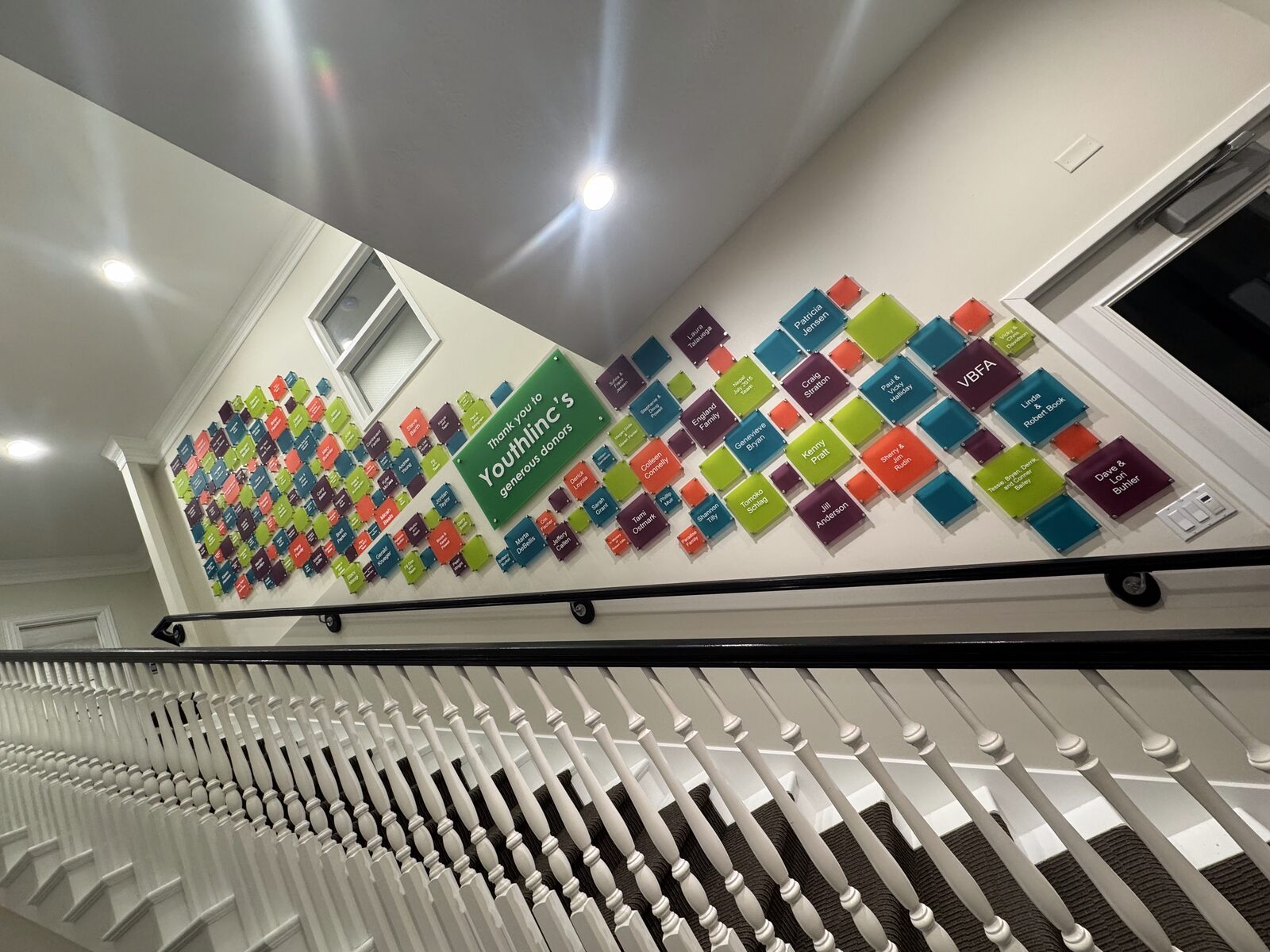 Completed acrylic sign wall installation — Pangea Designs Sandy Utah