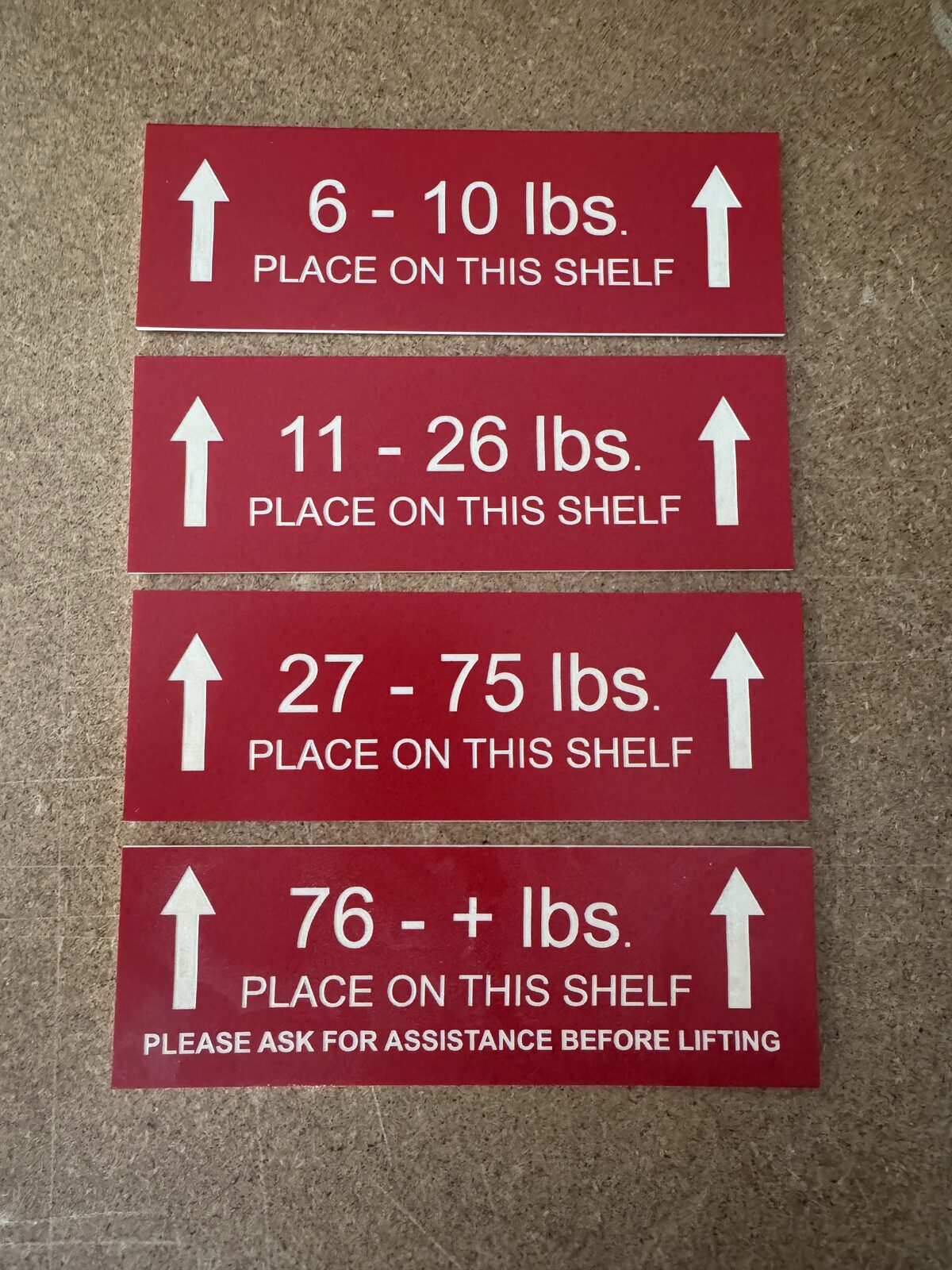 Engraved acrylic signage